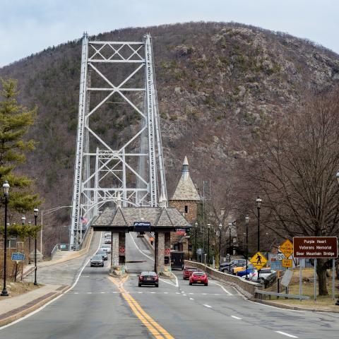 Bear Mountain Bridge and Former Tollbooth