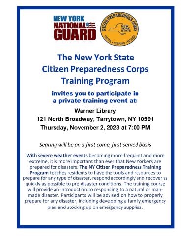 The New York State Citizen Preparedness Corps Flyer