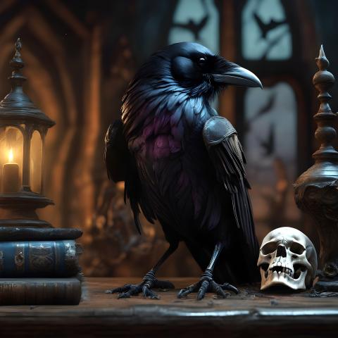 raven skull books