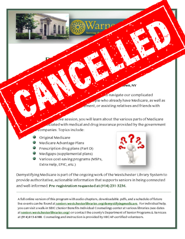 flyer with cancelled sign