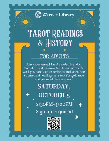 Tarot History and Reading for Adults October 5 at 2:30pm