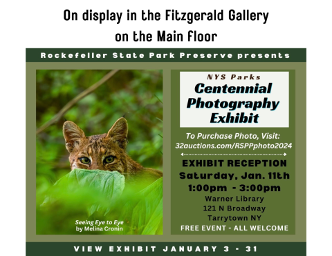 Rockefeller state park preserve art show. Reception Saturday January 11 at 1:30pm