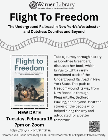 Flight to freedom author talk on zoom tuesday february 18 at 7pm