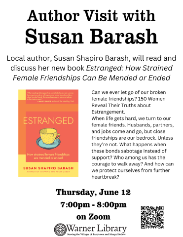 Susan Barash will introduce her new book Thursday June 12 at 7pm on Zoom