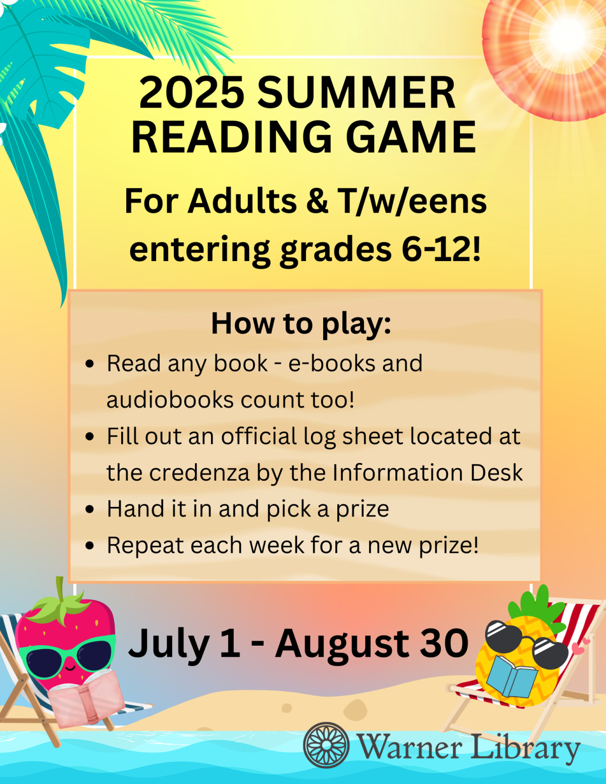 adult tween summer reading game