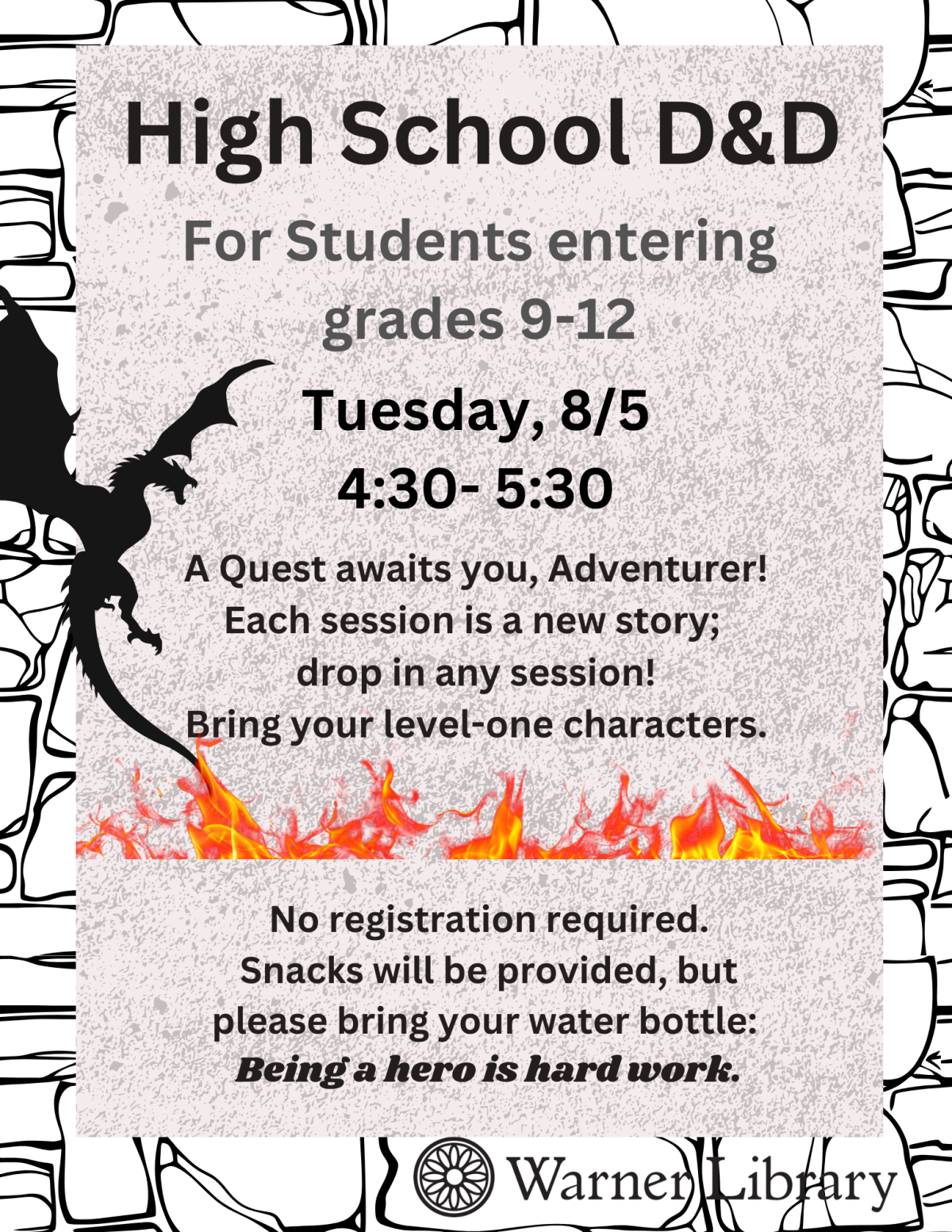 Event flyer- All information in posting