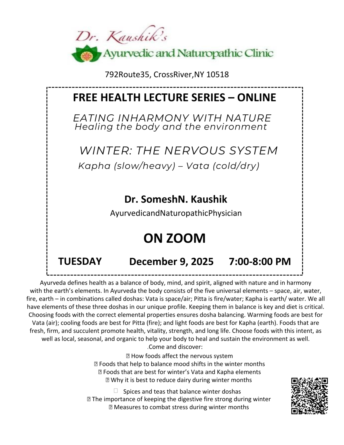 ayurveda december 9 at 7pm